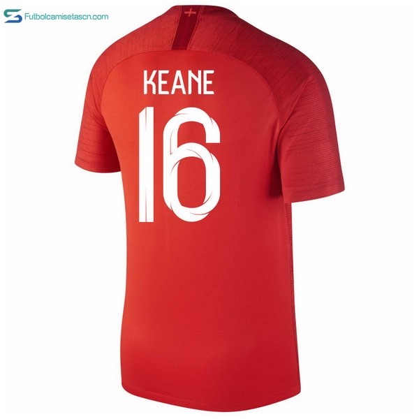 Camiseta Inglaterra 2ª Keane 2018 Rojo